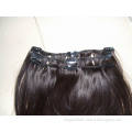 Premium Quality 100% Human Hair Weave Real Remy Clip-in Hair Extensions 20" Black Color